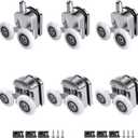 23mm Shower Door Roller 6Pcs Shower Door Rollers Replacement with Anti Collision Block and Screws for 4-6mm Glass Door