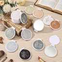 Roowest 30 Pcs Christian Mini Compact Mirrors for Women Boho Floral Small Portable Pocket Mirrors with Inspirational Bible Verse Scripture for Mother's Day Church(Boho,English Bible Version)