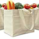 14-Pack Reusable Grocery Shopping Totes, Foldable Canvas Bags