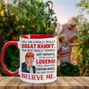 2 x Valentine Day Gift for Nanny, Nanny Gifts for Grandma, Best Nanny Present From Granddaughter, Grandson for Christmas, Birthday, Mothers Day, Funny Nanny Gifts Idea, Nanny Ceramic Mug 11Oz