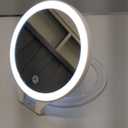 Magnifying Mirror with Light 10X/1X, Double Sided travel mirror with light, Rechargeable makeup mirror with 3 color setting Adjustable stand Lighted mirror Vanity Portable Desk Cosmetic Mirror