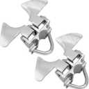 Chain Link Fence Gate Latch, Galvanized Automatic Gate Latch for 1-3/8" Gate Frame and 2-3/8" Gate Post, Fence Gate Latch with Padlock Hole, Silver, 2 Pack
