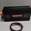 5000W Power Inverter 12V DC to 110V/120V AC Converter for RV/Truck/Boat/Camping/Off-Grid Solar Car Power Inverter Peak Power 10000W with 3 AC Outlets,USB & Type-C Port, Remote Controller & LCD Screen