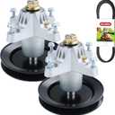 GELASKA 2 Pack 918-0624B Spindle Assembly for Cub Cadet 42 inch RZT42 Decks | Replaces 618-0624 918-0624 618 0624 918-0624A 618-0659 for ZT42 LT1042 LT542G LT542H Pony 42, 2x Spindle 1x 954-04060C Belt