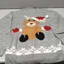 Sovoyontee Women's Cute Funny Ugly Christmas Sweater Puff Sleeve Snowflake Reindeer Holiday Oversized Knit Pullover M