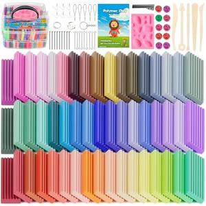 CiaraQ Polymer Clay Kit, Mini Modeling Clay Set for Kids/Beginners/Artist, 51 Colors