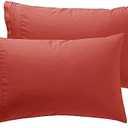 Nestl Rust Pillow Cases - Soft Queen Size Set of 2, 1800 Microfiber Pillow Cases with Envelope Closure, 20x30 Inches