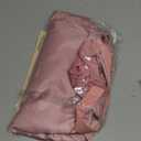 Drawstring Cinch Makeup Bag for Women - Drawstring Cosmetic Bag for Travel Toiletry Organizer with Brush Area (Pink)
