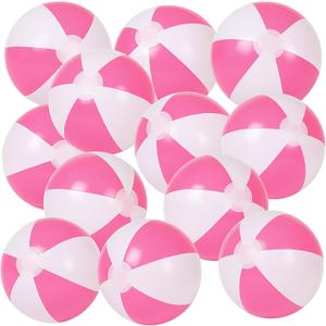 FUTUREPLUSX 12" Beach Balls Bulk(12 Pack) - Inflatable Pool Toys for Kids, Summer Water Games & Luau Decorations - Pool Party Supplies, Birthday Favors, Summer Fun Gifts, Medium