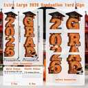 38 Inch Extra Large 2026 Graduation Yard Sign Orange Graduation Decorations Class of 2026 Waterproof Congrats Grad Garden Lawn Decor with Stakes for College School Grad Ceremony Party, 39 x 12 inches