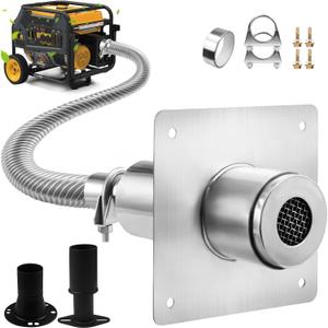 2025 Upgraded Generator Exhaust Silencer Kit Stainless Steel Muffler with Insulated Through-Wall Mounting Plate - Universal Adapters for Most Portable Generators - Efficient Noise Reduction 2025 Upgraded Generator Exhaust Silencer Kit Stainless Steel Muffler with Insulated Through-Wall Mounting Plate - Universal Adapters for Most Portable Generators - Efficient Noise Reduction