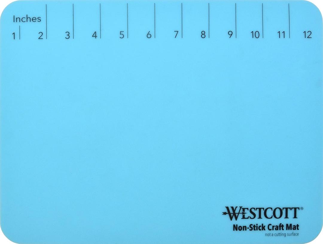 Westcott 16814 Projectmate Non-Stick Silicone Mat for Crafts, Glue Guns, Size 9 x 12 In