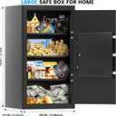 7.0 Cuft Large Fireproof Safe for Home, Digital Anti-theft Safe Box with Combination Lock, Smart Alarm Systerm and Removable Shelf, Personal Safety Box for Home Documents Fireram Medicine Valuables
