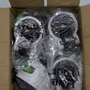 Heavy Duty Caster Wheels Set of 4, Leveling Stem Casters with Retractable Wheels 2200 Lbs Total Capacity, 1/2" & M12 Stem Sizes Adjustable with Ratchet Handle for Workbench, Machinery & Equipment