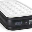 YSSOA Twin Camping Air Mattress with Built-in Electric High-Speed Pump, 18" Bed Height, Blow Up Inflatable Airbed with Carrying Bag, Best for Home Guests & Travel, Waterproof Foldable Portable