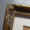 Vintage Gold Ornate Baroque Carved Wood Picture Frame with Mat (Gold, 22x28)