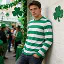 St Patricks Day Shirt Men: Lucky Irish Shamrock T-Shirts Graphic Eating Shamrock Retro Gamer Printed Tees (XL)