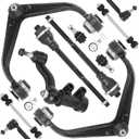 11pc Front Upper Control Arms Suspension Kit Fit for Chevrolet Fit for GMC for Silverado for Sierra 2500HD 3500HD 2011-2019 with Ball Joint Sway Bar End Links Inner Outer Tie Rod Ends K622128 K500232