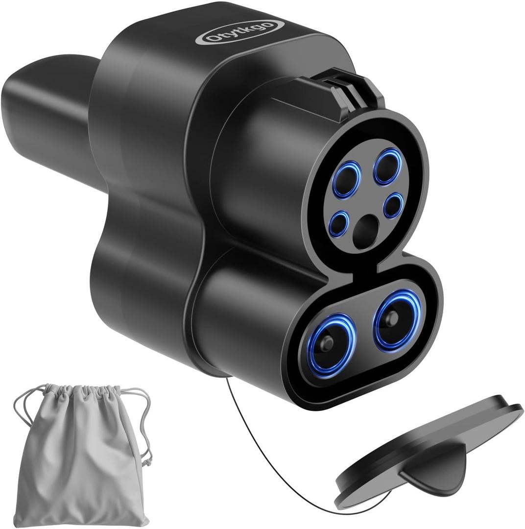 2 in 1 CCS & J1772 to Tesla Adapter, 250KW DC / 80A AC, CCS1 to NACS Charging Adapter, Only Fit for Tesla Model S/3/X/Y for Level 1, 2, 3 Charging Stations