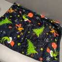 Christmas Throw Blanket, Christmas Tree Printed Fleece Blanket, Soft, Plush, Warm Winter Cabin Bed Throw
