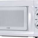 COMMERCIAL CHEF 0.6 Cubic Foot Microwave with 6 Power Levels, Small Microwave with Push Button Door, 700W Countertop with 30 Minute Timer and Mechanical Dial Controls, White