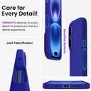 ORNARTO Compatible with iPhone 16 Plus Case 6.7, Slim Liquid Silicone 3 Layers Full Covered Soft Gel Rubber Phone Case Protective Cover 6.7 Inch, Klein Blue