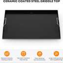 Stanbroil 28 Inch Flat Top Griddle Replacement Top for Blackstone 28" 2-Burner Gas Grill Cooking Station, Ceramic Coated Steel Griddle Top Replacement with Rear Grease System, Black