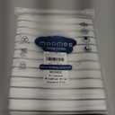 MooMee Bedding Pillowcases Striped Pack of 2 100% Washed Cotton Linen Like Textured Breathable Durable Soft Comfy (White Dark Grey Wide Stripes, Standard)