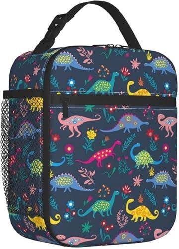 Dinosaur Lunch Bags For Men Women Boys Girls Reusable Tote Lunch Bags For Office Work, School, Picnic, Camping