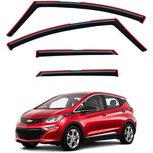 in-Channel Rain Guards Window Visor for Chevy Bolt EV 2017-2023
Shields Vent Deflector Shade Wind Dark Smoke 2018 2019 2020 2021 2022 17 18 19 20 21 22 23, Tape-On Inside-Mount, 4PCS