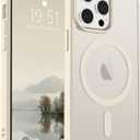 SUPFINE Magnetic for iPhone 14 Pro Max Case (Compatible with MagSafe) (Military Grade Drop Protection) Slim Translucent Matte Shockproof with Anti-Fingerprint Phone Case, Antique White