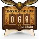 Books Read This Year Counter Sign Bookshelf Read Tracker For Reading Nook Decor