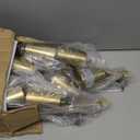 8 Light LED Track Lighting Kit, Matte Brass Adjustable with Moden Flush Mount Ceiling Spotlight,GU10 Socket Bulbs,Flexible Foldable Arms for Kitchen,Dining,Living Room, Bedroom