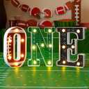 Football 1st Birthday Party Decorations One Letters Light Birthday Decorations Light up Letters for Centerpieces Table Backdrop 1 Year Old Football Party Supplies Boy or Girl