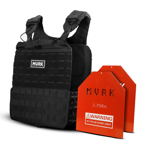 MVRK Adjustable Weighted Vest - Tactical MOLLE Fitness Training Vest with 3.75, 5.75, 8.75lbs. Plates - Adjustable & Slim Design for Running, Lifting, Hiking, Strength Training - Workout Equipment