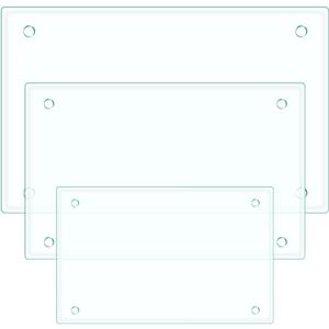 Tempered Glass Cutting Boards for Kitchen 12"x16" & 10"x14" & 8"x12" Clear Glass Cutting Boards with Rubber Feet Dishwasher Safe Shatter Resistant Heat Resistant (Large)