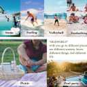 SILKWORLD Men's Swim Trunks Quick Dry Beach Shorts with Pockets (Gray, L)