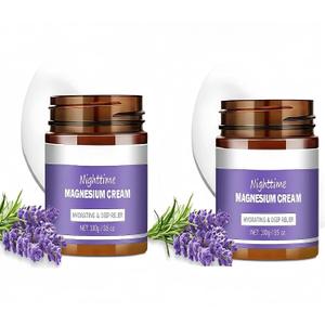 2 Pcs Magnesium Cream for Sleep, Relief Revitalizes Skin Deep Hydration Care Nighttime Magnesium Cream.