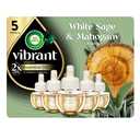 Air Wick Plug PACK OF 4 in Scented Oil Refill, , White Sage & Mahogany, Air Freshener, Essential Oils