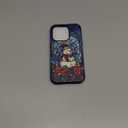 Compatible with iPhone 15 Pro Case,Christmas Snowman Glass Pattern 2 in 1 Double Protection,Anti-Scratch Shockproof Christmas Case for iPhone 15 Pro