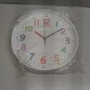 Silent Kids Wall Clock Non-Ticking, Battery-Powered, Ideal for Teaching Time and Stylish Dcor in Any Room - 12 Inch