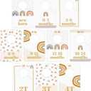 2 x Canopy Street Modern Rainbow Closet Clothing Dividers/Trendy Rainbow Closet Organizers / 10 Newborn To 4T Clothes Organization Dividers / 4" x 6" Flat Boho Baby Nursery Divider Set