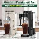 2 Stainless Steel Reusable Coffee Pod & 1 Coffee Basket Compatible With Ninja Pods and Grounds Coffee Maker PB051, White