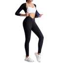 Sauna Suit for Women Full Body, Women Workout Jumpsuit, Slimming Sweat Jumpsuit Compression Shapewear Bodysuits for Women Blue M