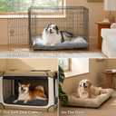 Bedsure Washable XL Dog Bed for Crate for Extra Large Dogs, Comfort Fluffy Plush Pet Pillow Bed Kennel Pad with Non-Slip Bottom, Machine Washable Pet Sleeping Mat, 41"x27", Gray