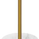 Paper Towel Holder Countertop with 7" Weighted White Marble Base - Modern Free Standing Paper Roll Holder, Brushed Gold Stainless Steel Stand Paper Towel Holder for Kitchen and Bathroom
