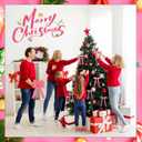 25 Pcs Pink Velvet Tree Topper Christmas Ornaments Include Large Christmas Bows Tree Topper 12 Xmas Velvet Balls 12 Pink Bows for Xmas Holiday Door Fireplace Wall Party Decor