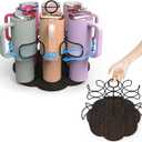 8 Slots Large Water Bottle Organizer for Stanley 40 oz Tumbler, Rotating Stanley Cup Holder for 8 Tumblers, Water Bottle Storage Rack for Stanley Cup Accessories, Stanley Cup Tumbler Organizer