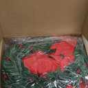 Retrowavy 12 Pcs Christmas Kitchen Cabinet Wreaths with Ribbon 3.94 Inch Mini Christmas Wreath Small Kitchen Xmas Decor for Window Door(Red,Classic Style)