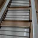 BIBKOKE Step Ladder 4-Step White Finish Aluminum Iron Folding Ladders | Anti-slip Sturdy Portable Foldable Ladder Modern Step Stool for Kitchen Home Office Libaray